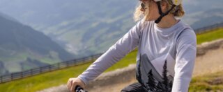 Lady cycling