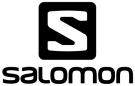 Schwarz-weißes Salomon-Logo mit einem stilisierten „S“ in einem Quadrat über dem Markennamen in Kleinbuchstaben. Schlichtes, markantes und modernes Design.